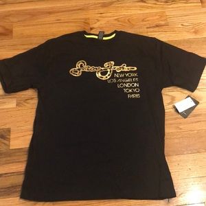 NWT Y2K VINTAGE 90'S   Sean John Black Gold  Tee BIG Boys L 16/18